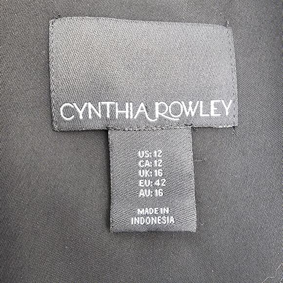Cynthia Rowley Womans size 12 Lace Hem Black Shift Mini Dress Short Sleeve Boxy - Picture 6 of 8
